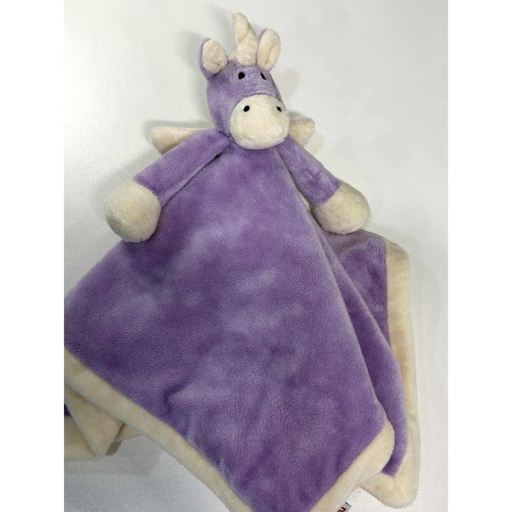 Teddykompaniet Diinglisar Purple White Back Unicorn Lovey Soft Unisex Cuddle Toy